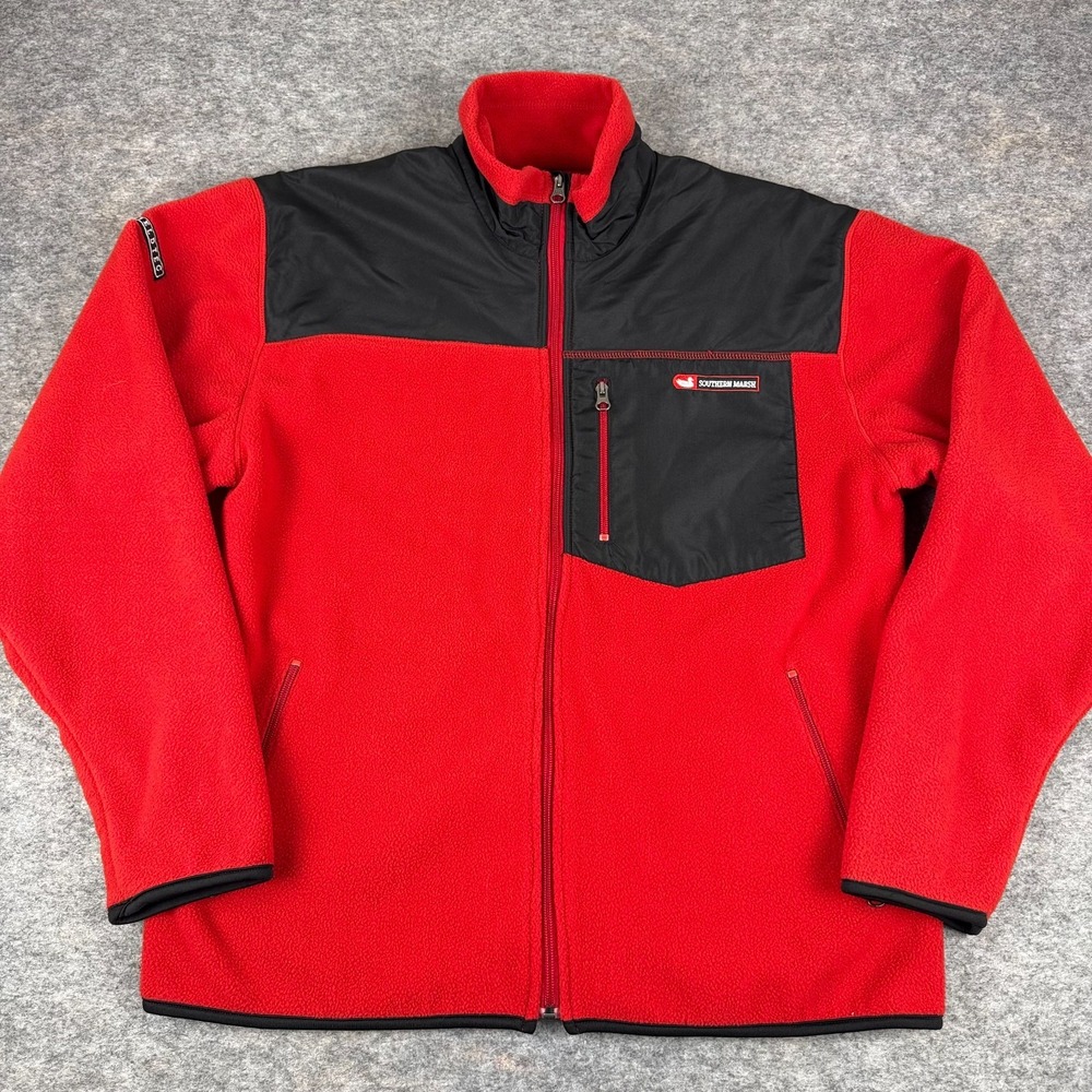 Southern Marsh FieldTec Full Zip Jacket Fleece Red Mens Medium M